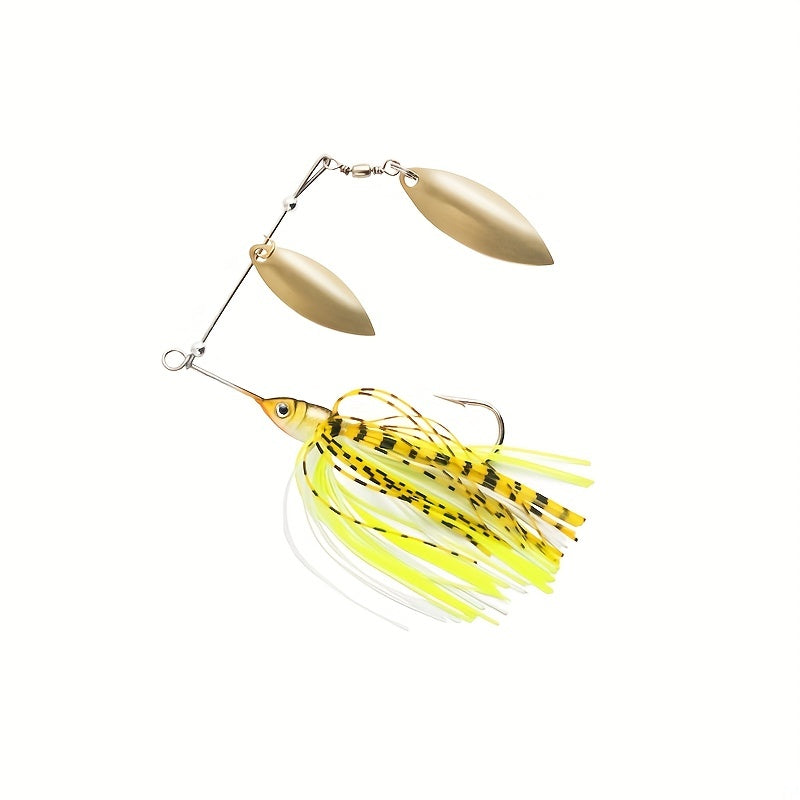 5pcs Double Willow Blade Spinnerbaits for Freshwater & Saltwater Fishing Tackle