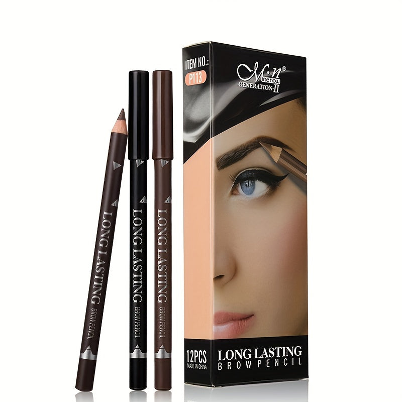 Waterproof Dual Purpose Eyeliner & Eyebrow Pencil Brown Makeup Pencil