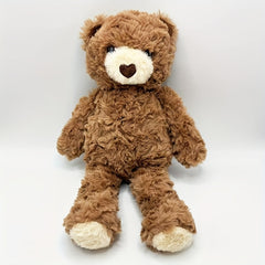 Soft Plush Love Bear Stuffed Animal Brown Teddy with Heart Detail