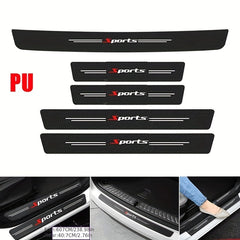Universal Car Door Sill Scuff Plate Rear Bumper Protector Guard 5pcs