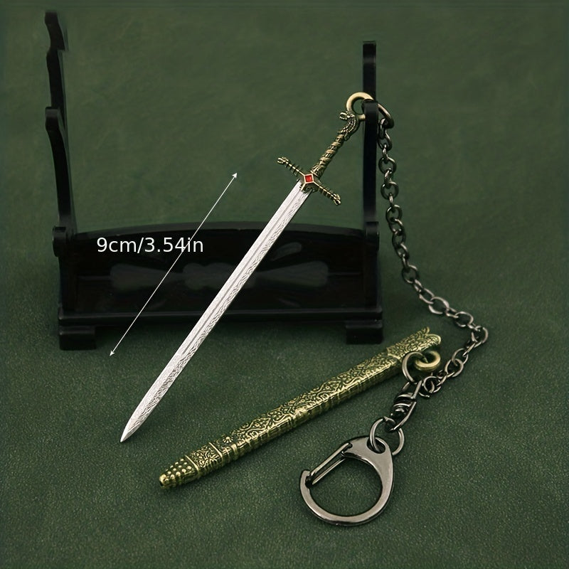 Metal Ancient Sword Model Key Chain Pendant Bag Funny Key Chain