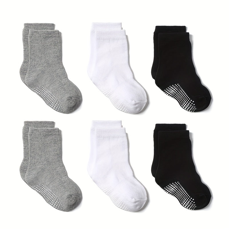 6pairs Baby Boys Non-slip Casual Socks Multicolor Set