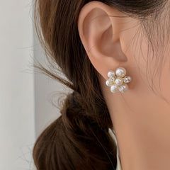 Flower Ball Rhinestone Earrings for Girls