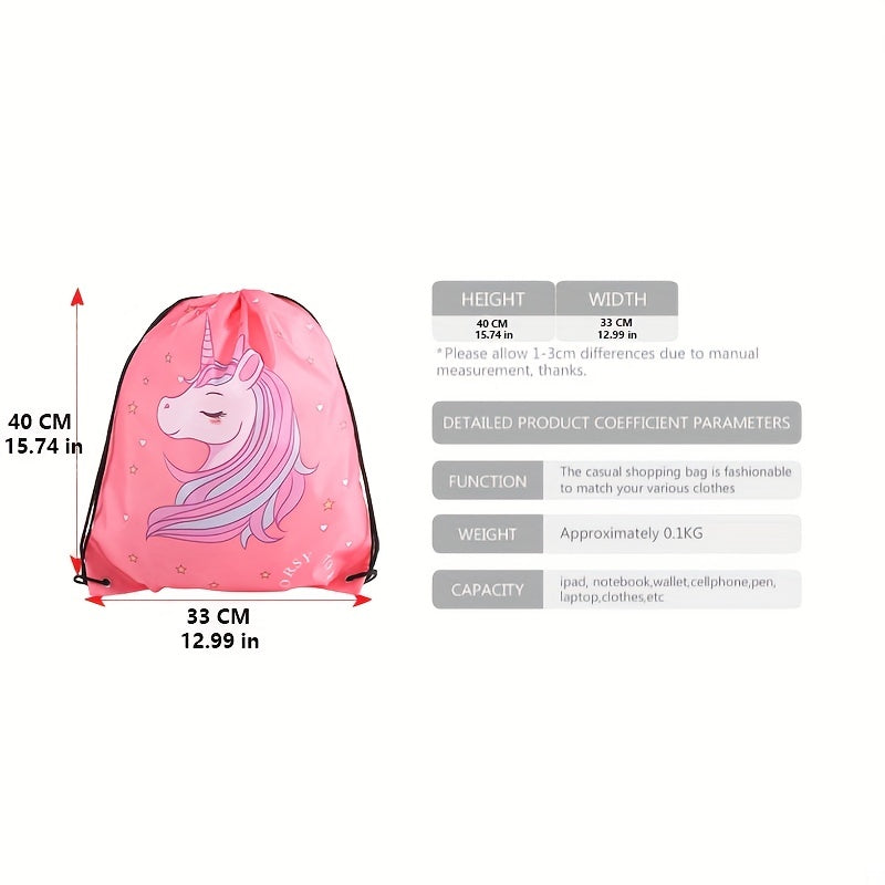 Kids Cartoon Bundle Drawstring Backpack Storage Bag