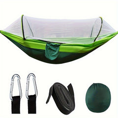 Nylon Hammock with Quick Opening Mosquito Net for Outdoor Camping