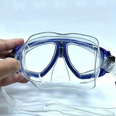 High Definition Large Frame Swimming Glasses Set with Breathing Tube