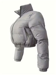 Warm Zip Up Parka Winter Outerwear