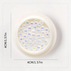 Aurora Pearls Half Round for DIY Jewelry and Nail Art