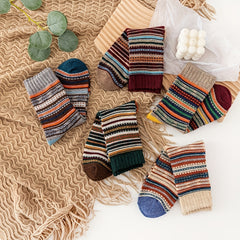 5 Pairs Winter Wool Socks For Men Thickened Warm Crew Socks