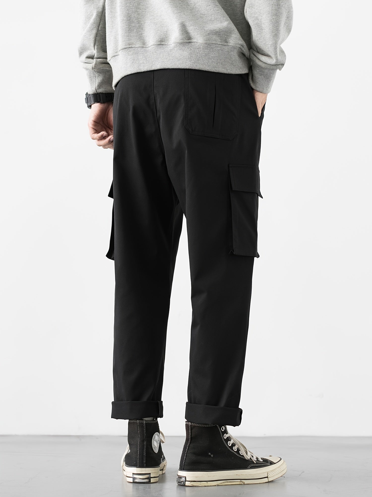 Men s Retro 23 Pattern Print Cropped Cargo Pants