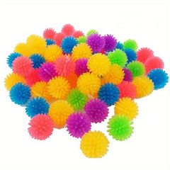 20pcs TPR Mini Burr Ball Sole Massage Balls Sensory Fidget Toys Mixed Colors
