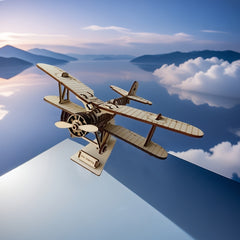 3D Biplane Puzzle Model Glue Mortise Tenon Structure Study Ornaments Handicraft