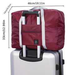 Foldable Travel Luggage Bag Lightweight Nylon Shoulder Bag Large Capacity