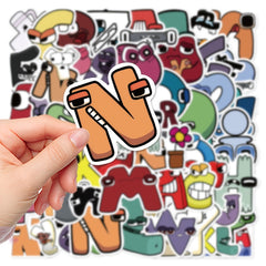 52pcs Cartoon Alphabet Lore Stickers Waterproof Decoration