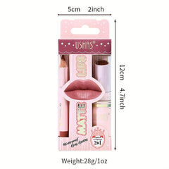 Matte Liquid Lipstick Lip Liner Set Nude Lip Gloss