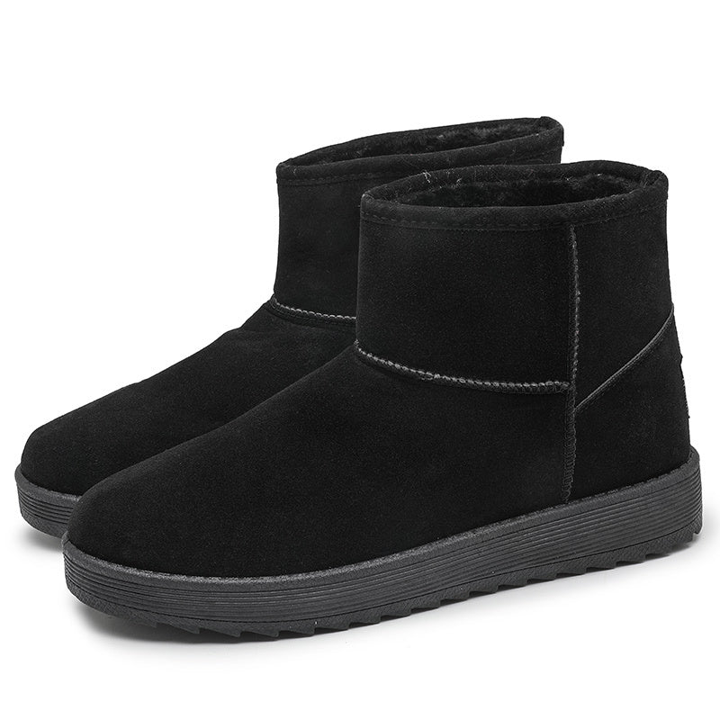Men's Suede Winter Snow Boots Insulated Warm Outdoor Ankle Boots