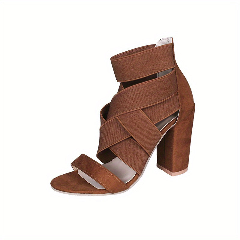 Women's Cross Strap High Heel Sandals