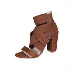 Women's Cross Strap High Heel Sandals