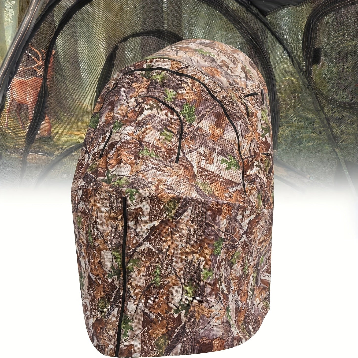 Camouflage Ground Blind for Deer and Turkey, Waterproof, Single Camo Design