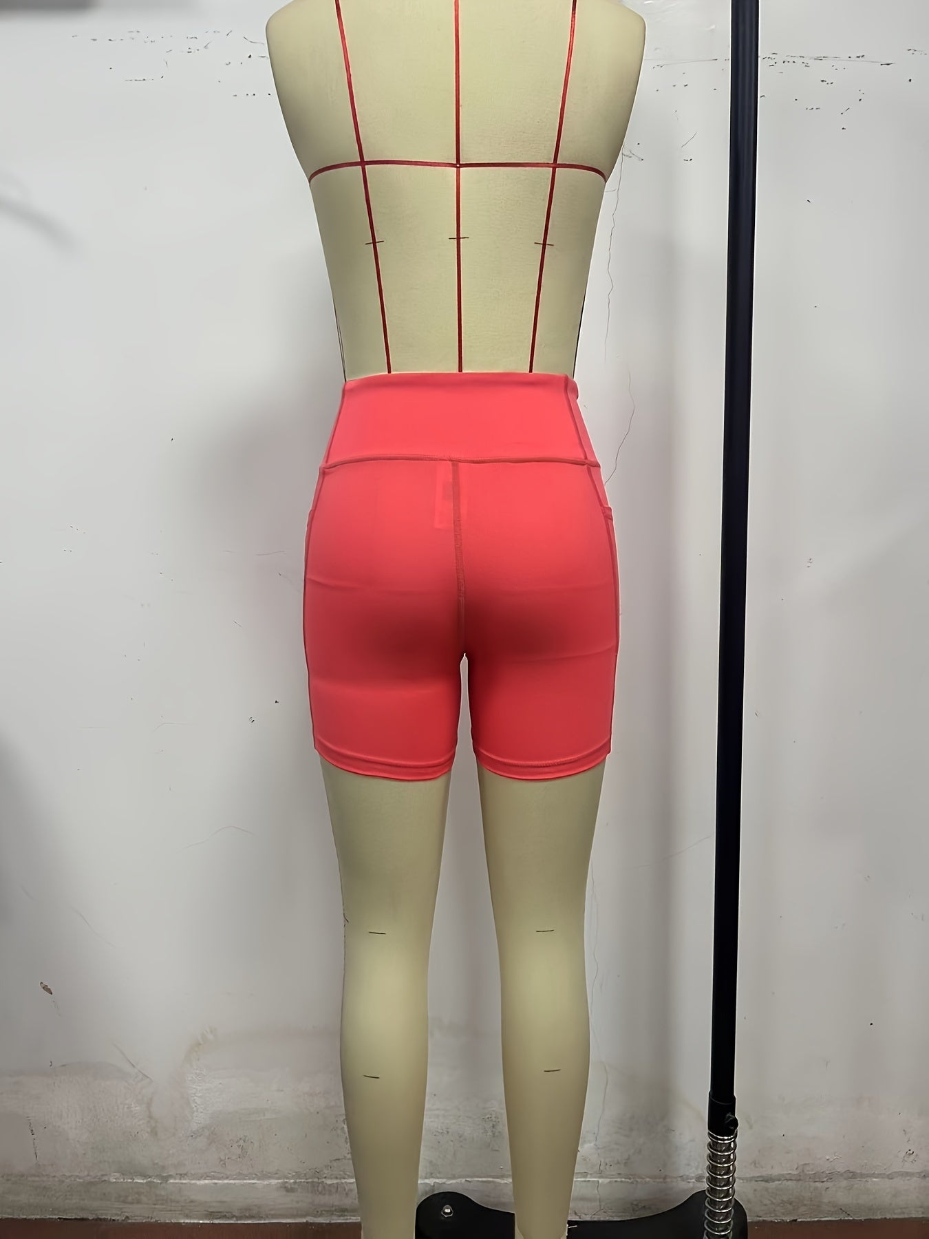 Yoga Sports Shorts With Side Pocket High Stretch Slim Fitness Shorts