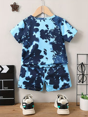 Boys Tie Dye T shirt & Shorts Kids Summer Sets