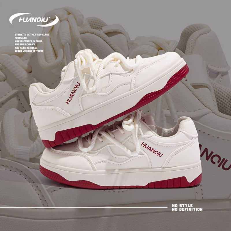 Women's Lace-up Low Skate Shoes Platform Sneakers