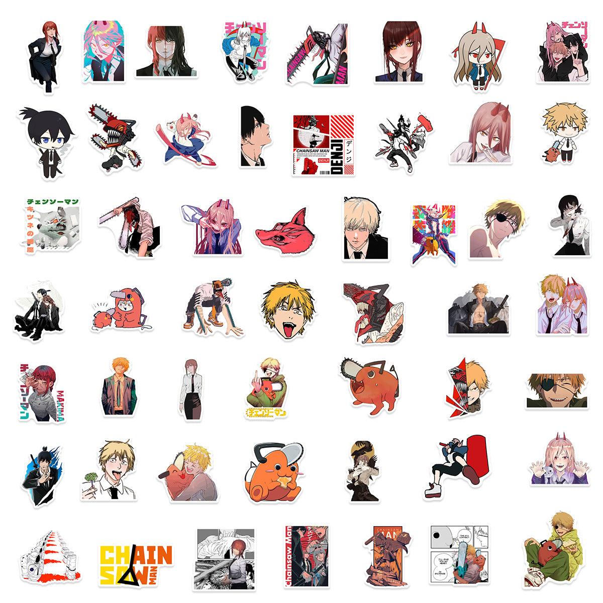 50pcs Cartoon Anime Waterproof Decorative Stickers for Luggage Laptop Phone