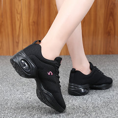 Arch Support Non Slip Dance Shoes Mesh Breathable Comfortable Flying Woven Shoes