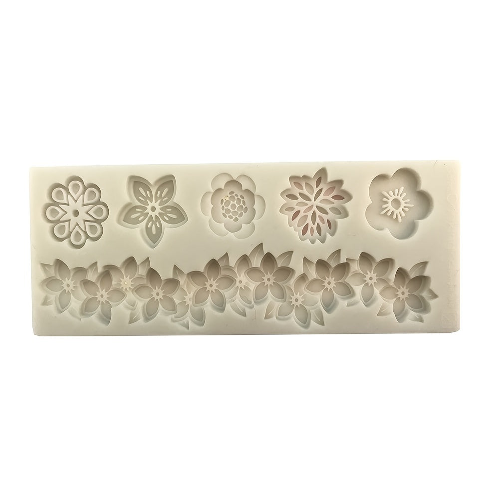 Flower-shaped Fondant Silicone Mold