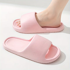 Men's Solid Slides Non Slip Slippers Open Toe Shoes