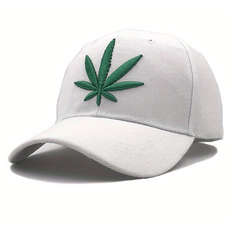 Leaf Embroidery Baseball Cap Camouflage Dad Hat Hip Hop Adjustable Sun Hats