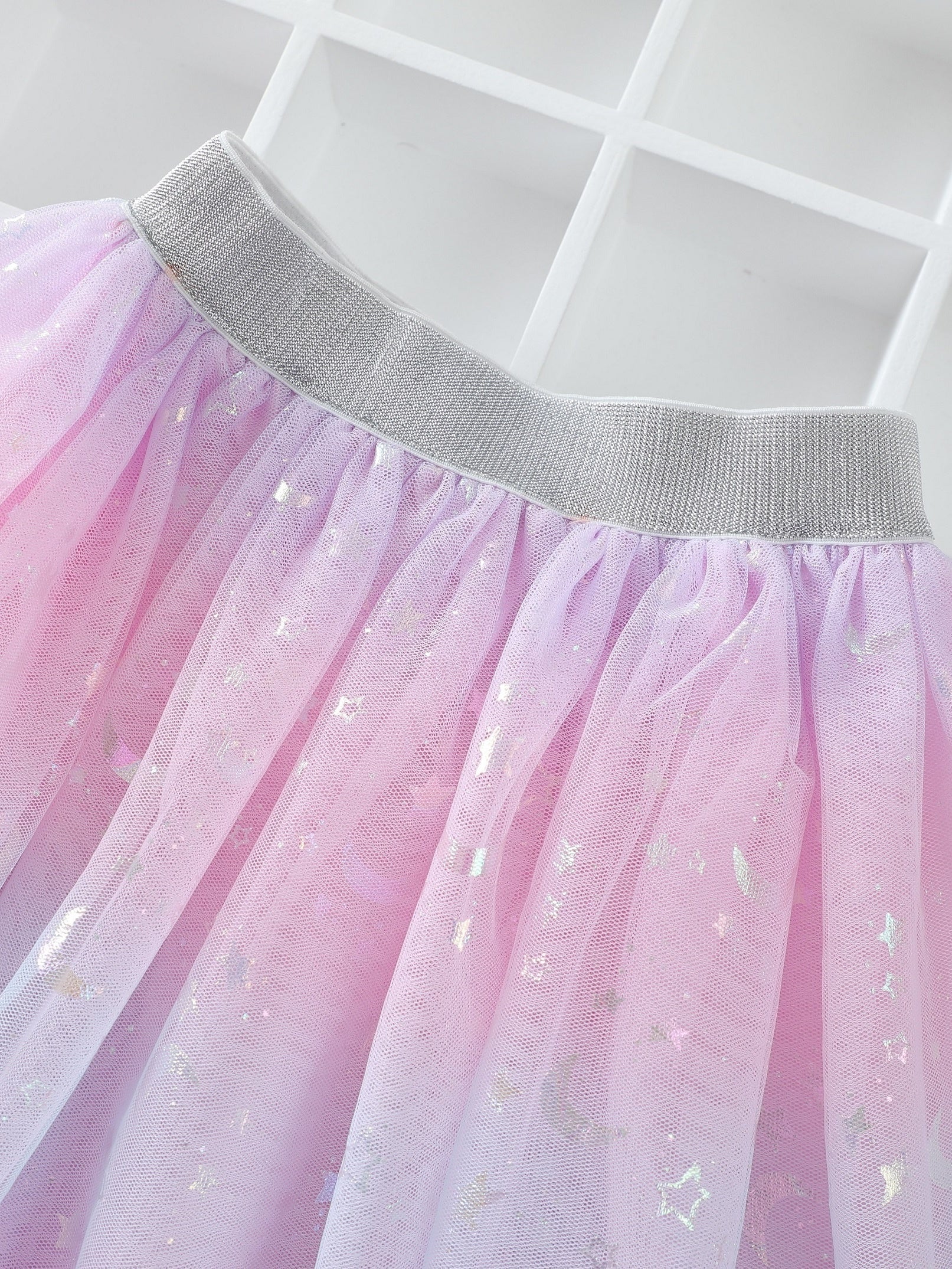 Sequin Stars Tulle Tutu Princess Skirt for Kids