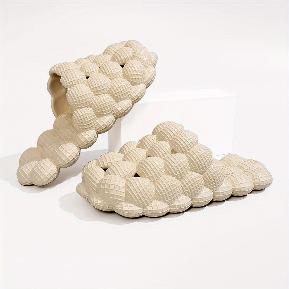 Men Bubble Soft Sole Massage Slippers Lightweight Non Slip Open Toe