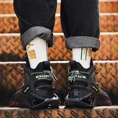 Men's Shock Absorbing Lace Up Sneakers Casual Walking Shoes