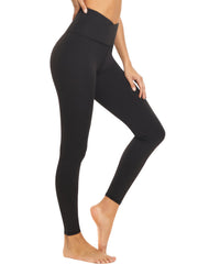 V Waist Leggings Women Tummy Control Soft Workout Running High Waisted