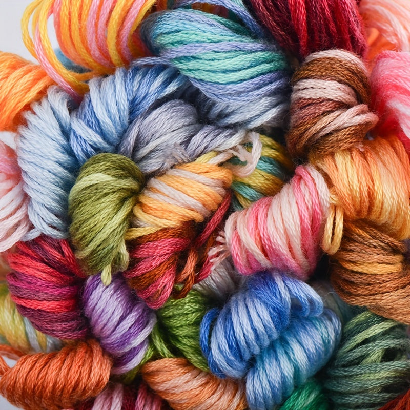 78pcs Double Standard 8M Multicolor Polyester Cross Stitch Embroidery Thread