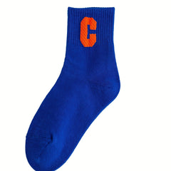 5 Pairs Kids Letter C Pattern Soft Socks