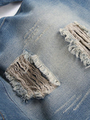 Men's Distressed Denim Shorts for Summer
