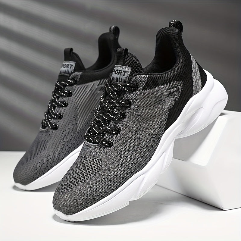 Men's Lace up Running Shoes Shock absorbing Breathable Sneakers