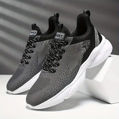 Men's Lace up Running Shoes Shock absorbing Breathable Sneakers