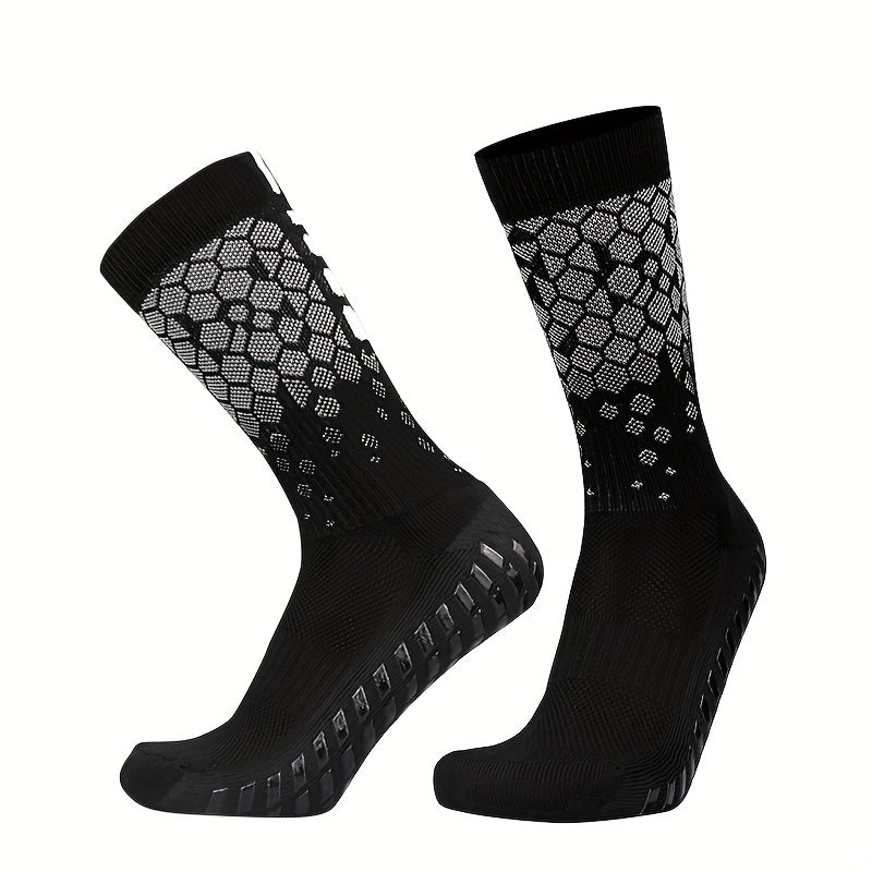 Non Slip Silicone Athletic Socks - Football Mid Calf Socks