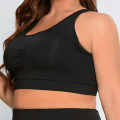 Solid Ruched Criss Cross Back Padded Fitness Bra