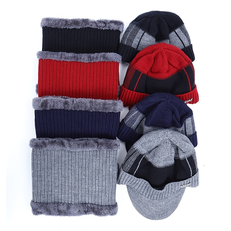 Thermal Fleece Hat Halter Set Thickened