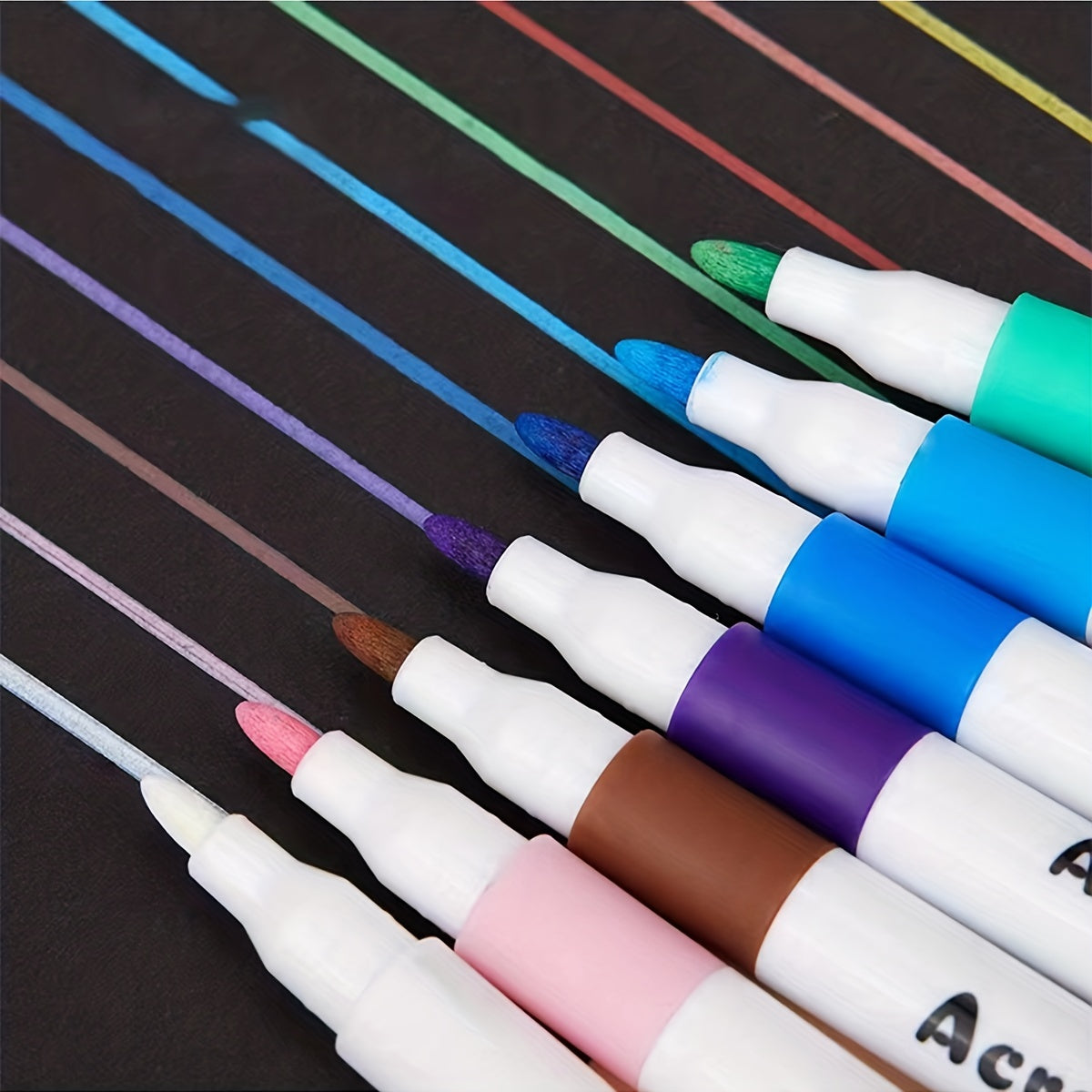 Acrylic Marker Pen Set Box Of 12 Colors