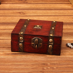 Wooden Ring Box Jewelry Organizer Decorative Trinket Case Home Decor