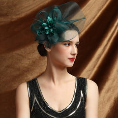 Feather Headband Fascinator Tea Party Hat Women Clip Derby Headwear