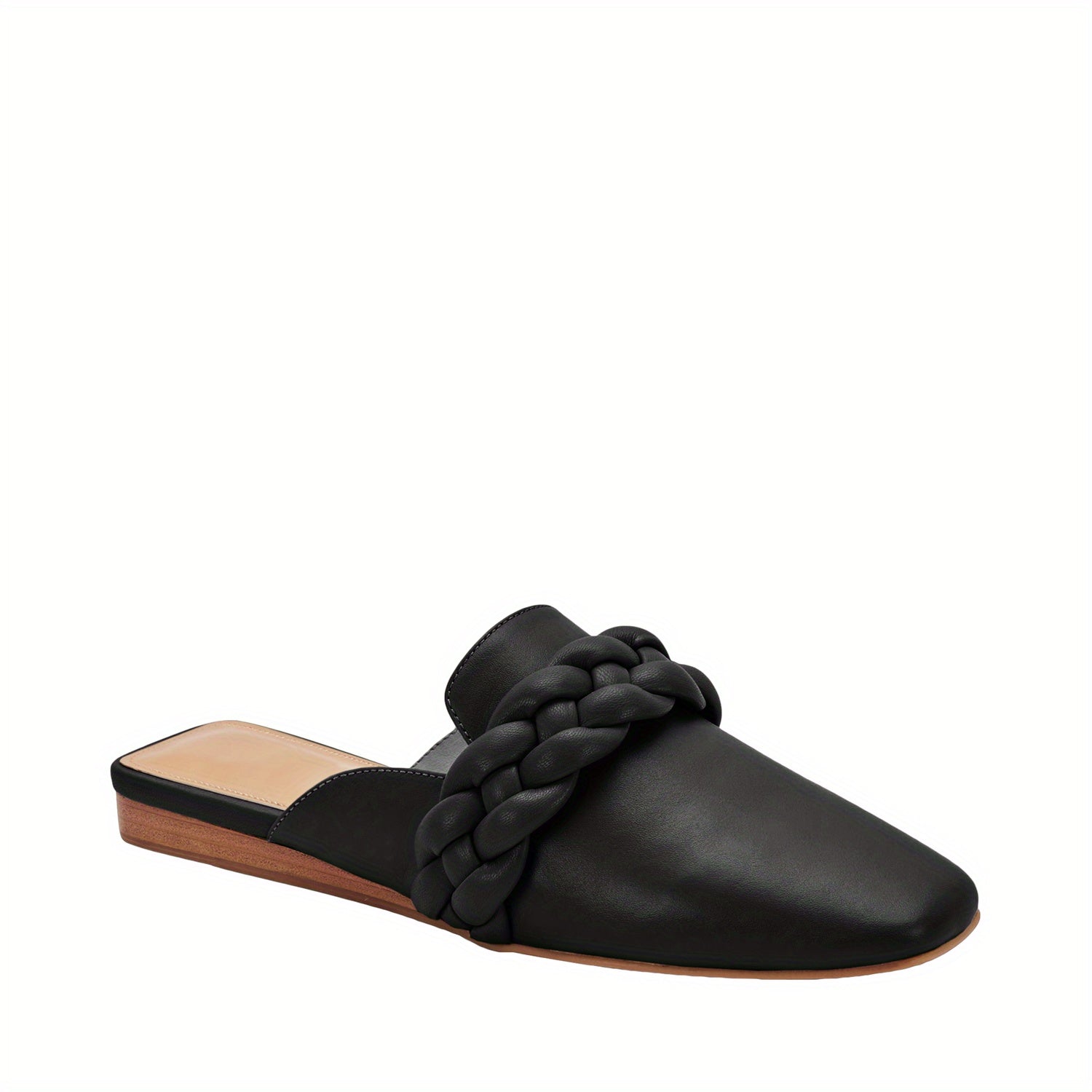 Braided Flat Mules Women's Slip On Shoes