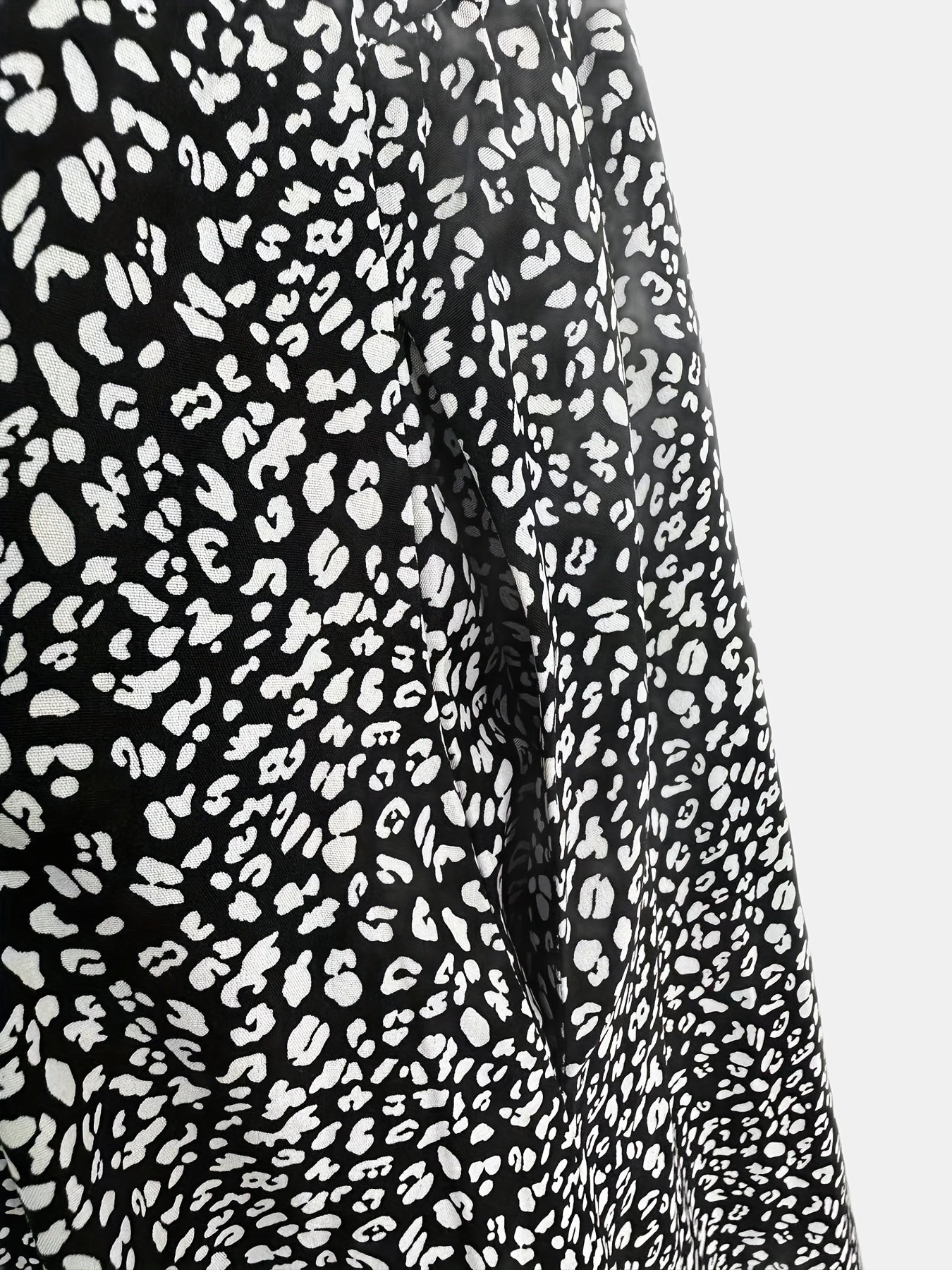 Dalmatian Print Short Sleeve Dress with Pockets