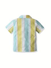 Boys Striped Short Sleeve Shirt for Summer