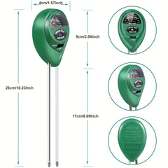 3-in-1 Soil Tester for Home Garden, Farm, Indoor & Outdoor Use
